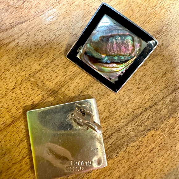 Vintage abalone earrings! - Picture 3 of 3